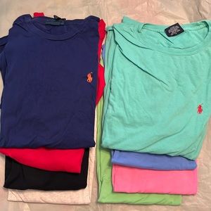 Lot of 8 Polo Ralph Lauren Shirt Sleeve T’s Size Men’s Large